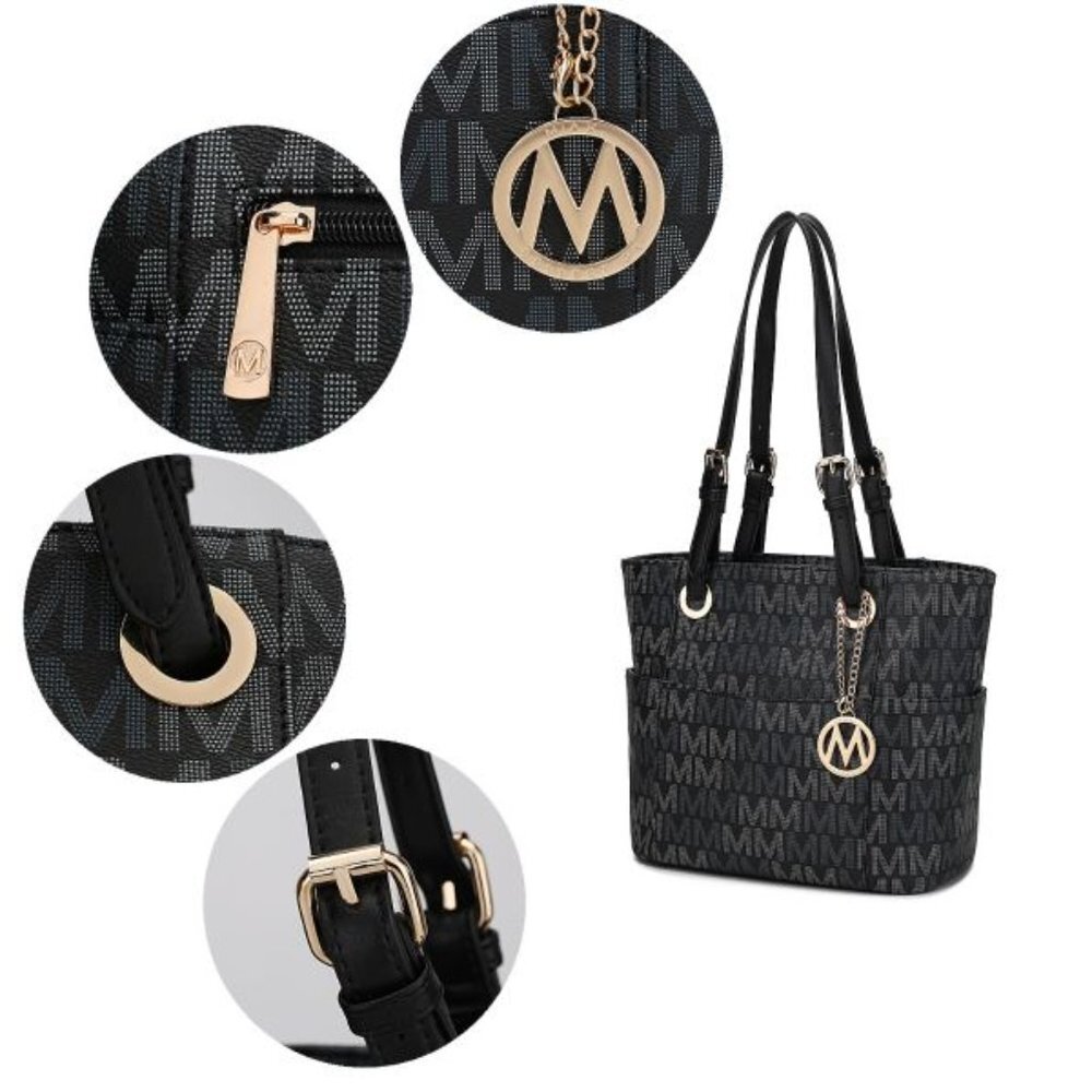 Cavalli Tote Black with Luxurious Gold-Tone Hardware. MKF Collection NWT - Picture 5 of 7